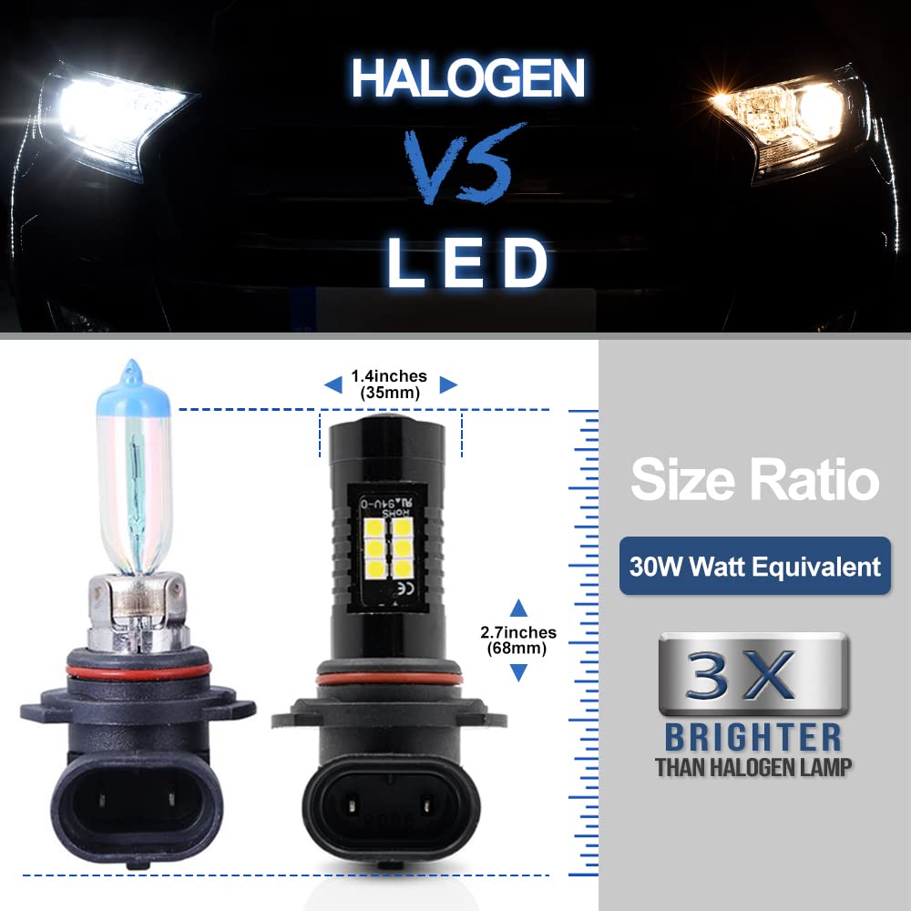 9006 HB4 Bombillas LED antiniebla Bombillas DRL 21SMD 3030 Chips 6500K Canbus blanco súper brillante para VW Golf V 1K5 VI T5 Ti-guan T'ouareg T'ouran S-cirocco III P'olo Up