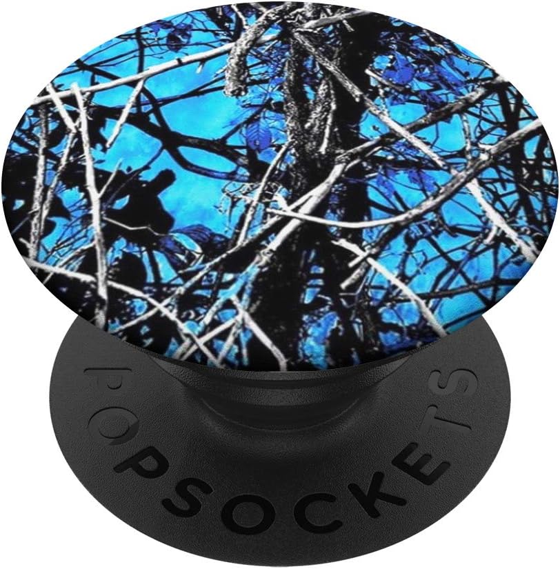 Blue TREE BRANCH CAMOUFLAGE PopSockets PopGrip: Swappable Grip for Phones & Tablets