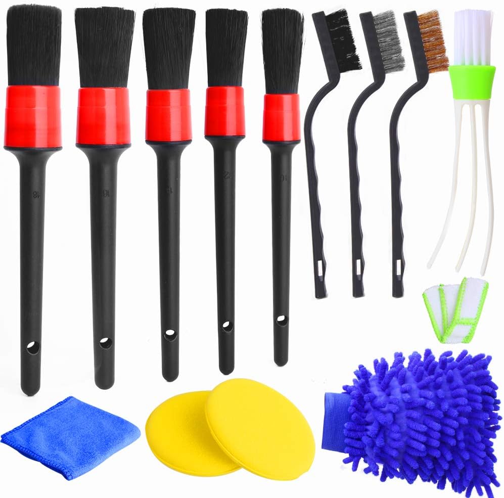 Benting 13 Pcs Car Detailing Cleaning Brushes Kit, Car Interior Washing Tool Set, Car Gifts for Men