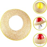 Vista 9 de Mipcase Sombrero duro, sombrero de paja tejida de paja completa, protección de extensión de protección para el sol, visera solar, accesorios