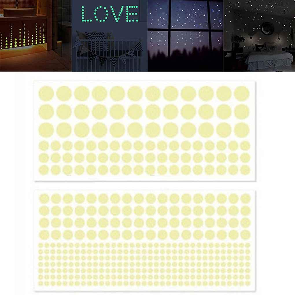 SKKWJEGE 407 Pieces Glow In The Dark Star Round Dot Luminous Wall Stickers Home Ceiling Decor
