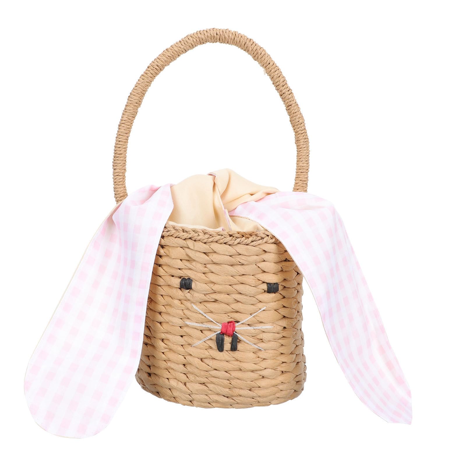 Cesta de ratán con diseño de conejo BESTYASH para decoración y pícnic
