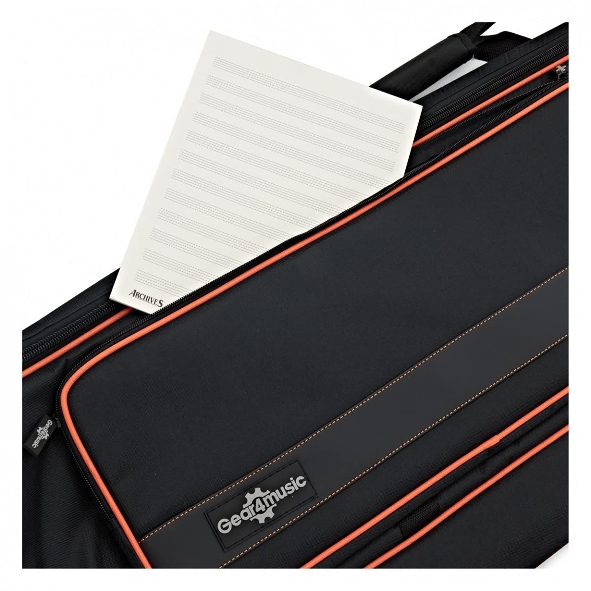 gear4music Funda de Transporte para Teclado de 88 Teclas | Dos bolsillos externos para accesorios, ribete reforzado evita roturas, dos asas y correa de hombro