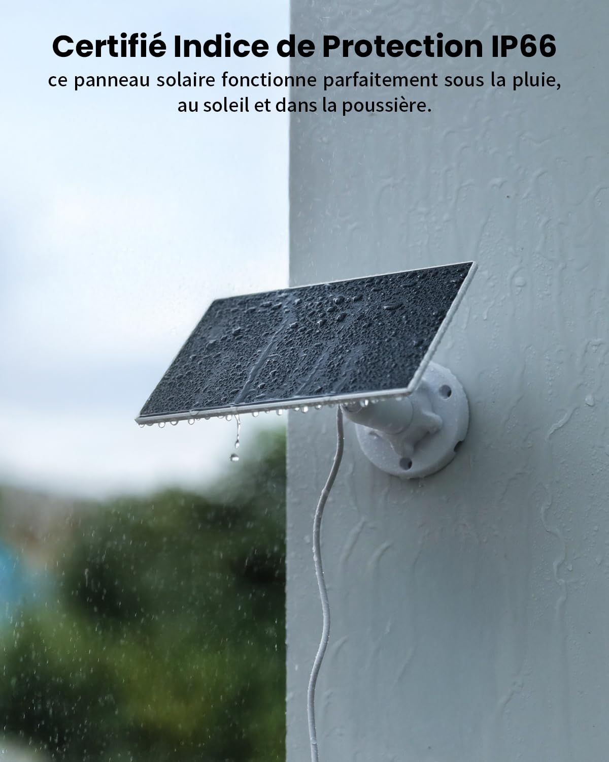 ieGeek Panneau Solaire Compatible avec Toutes les Caméras de Surveillance WiFi sur Batterie, Connecteur Type-C, Support Orientable à 360°, Étanche IP66, Incluant ieGeek ZS-GX3S, ZY-C2, S1, S5, etc.