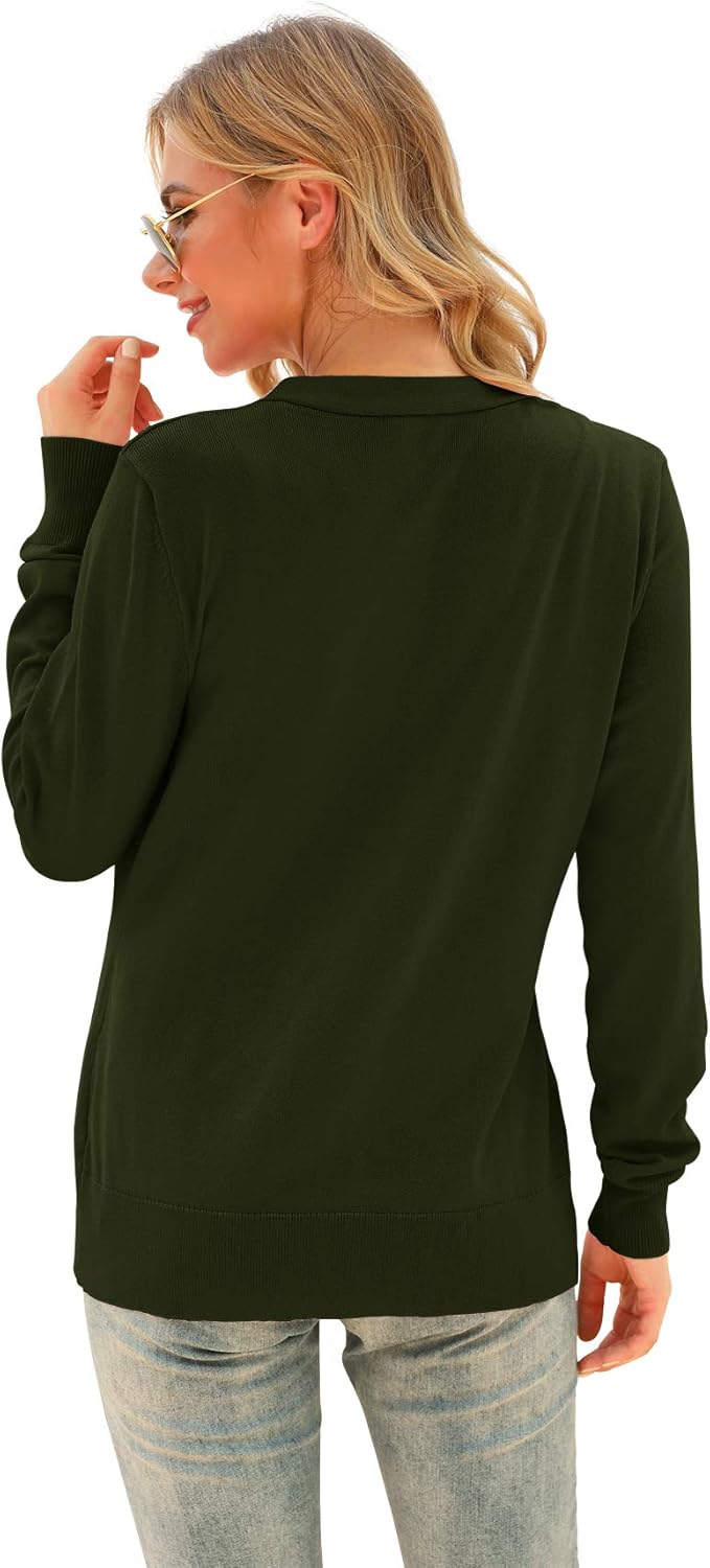 VIISHOW Women's V Neck Button Down Knitwear Long Sleeve Soft Basic Knit Cardigan Sweater - Image 5