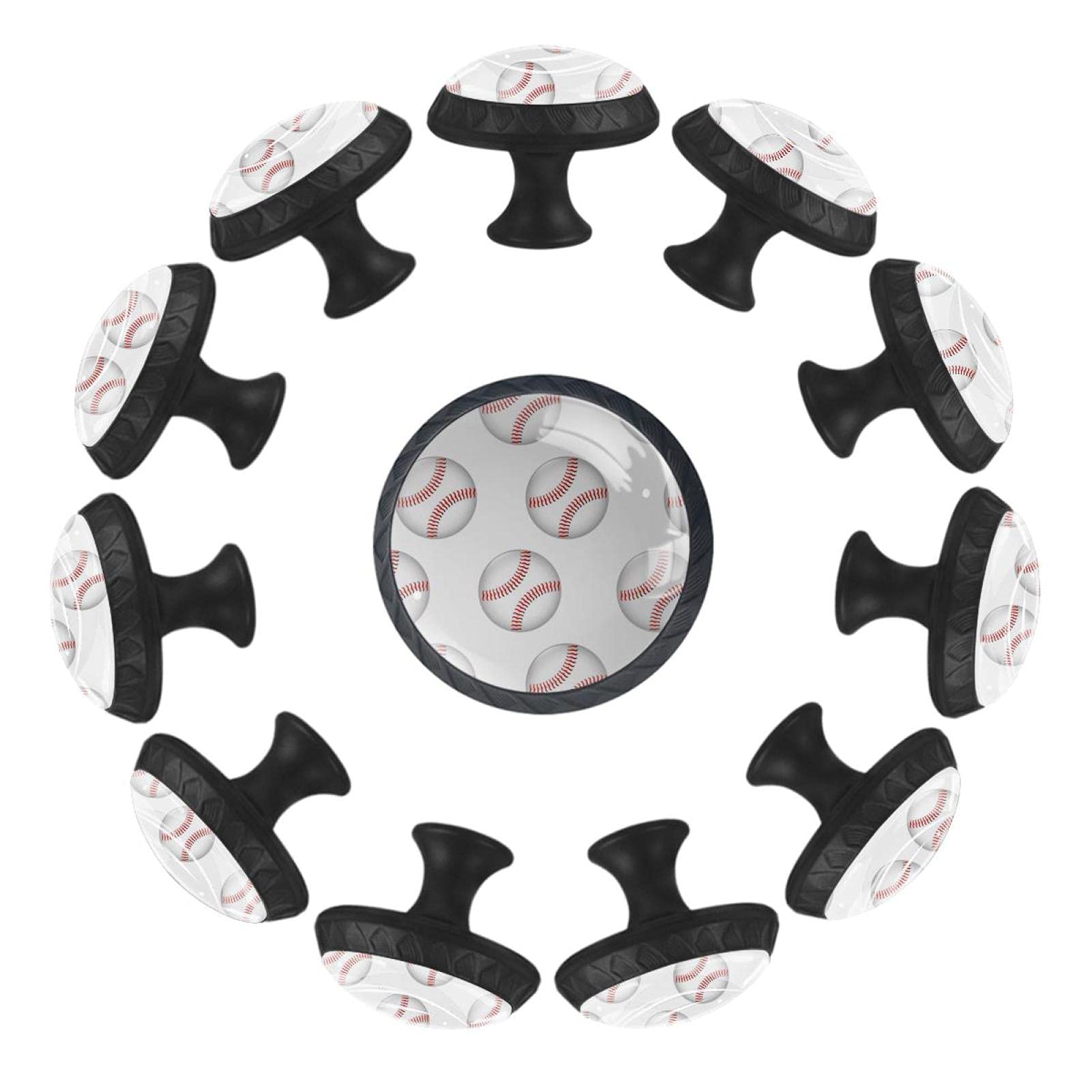 Boutons de tiroir baseball 35mm boutons de meuble rond enfant pour commode chambre
