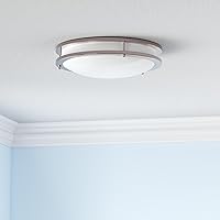 Vista 2 de LUXRITE 16 Inch LED Flush Mount Ceiling Light, CCT Color Temperature Selectable 2700K 3000K 3500K 4000K 5000K, Dimmable Ceiling Light Cromo