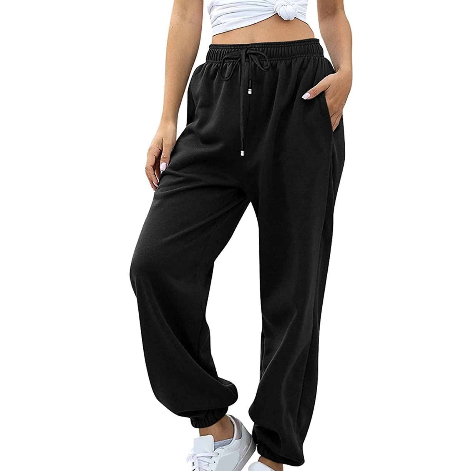 Pantaloni Sportivi A Vita Alta da Donna Pantaloni Lunghi da Jogging Pantaloni Sportivi da Allenamento Leggings