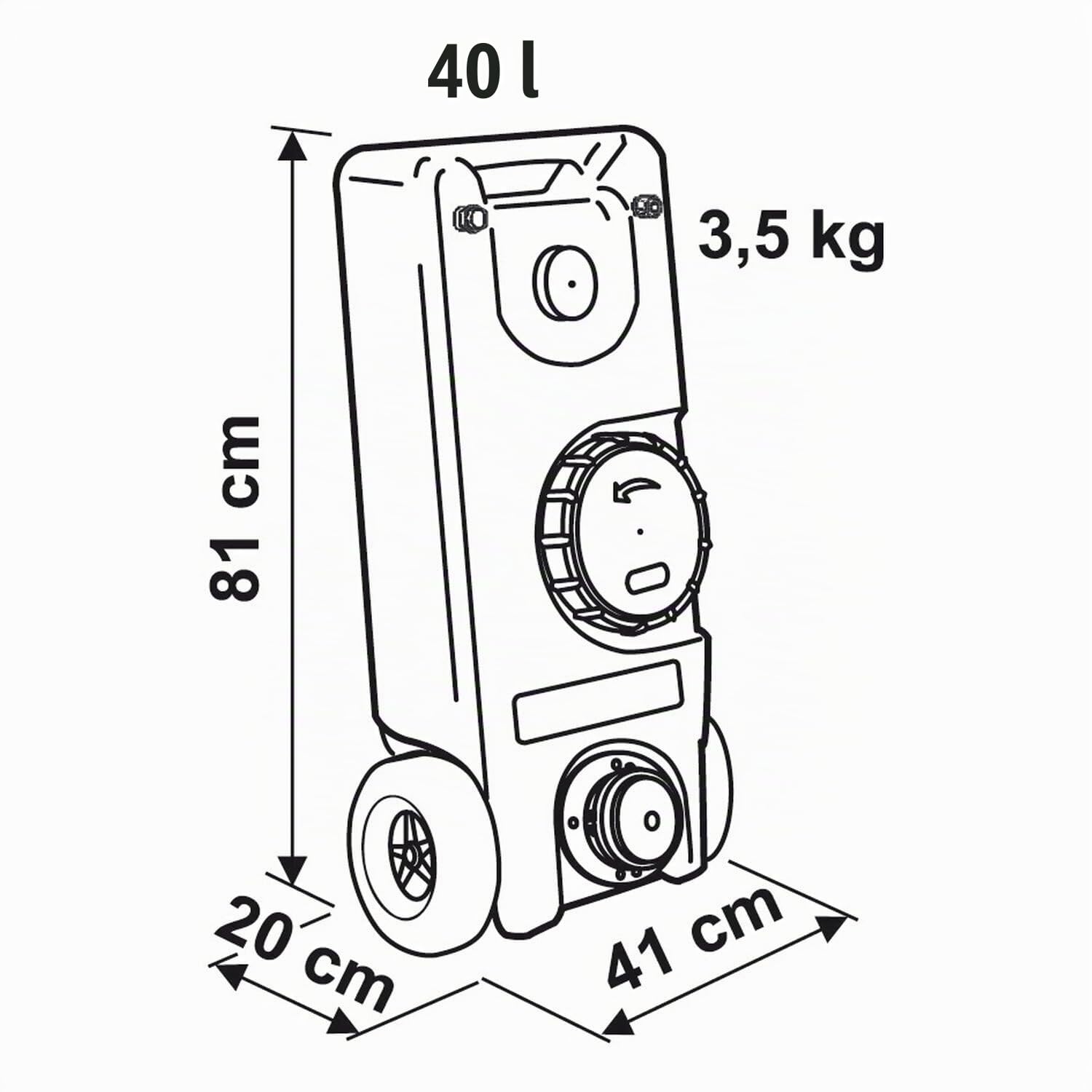 Fiamma 02428‐01‐ Roll Tank 40W Kanister, grau