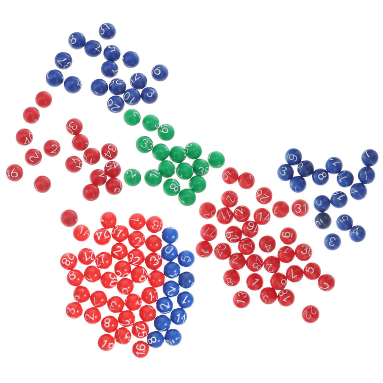 Raffle Number Balls 3 Sets Chip for Bingo Plastic Seamless Game Balls for Adults