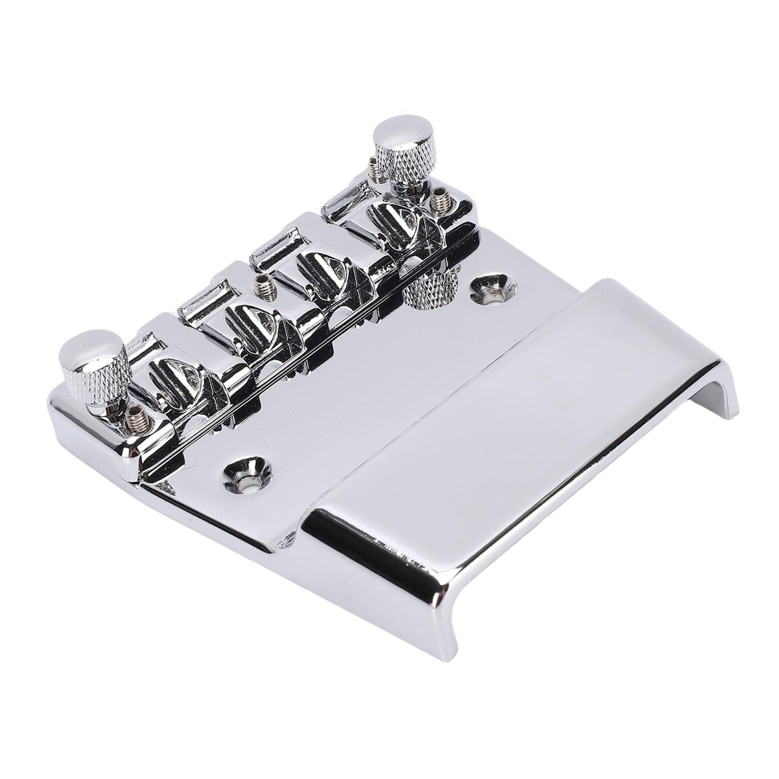 Fockety Bassbrücke für Rickenbacker, 4 Saiten, 18 Mm, Verstellbare Sättel aus Verchromter Zinklegierung, Bassgitarrenbrücke, Sattelbrücke für Bassgitarrenteile
