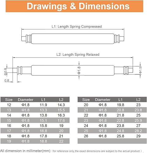 Miniatura 7 de Vellsar Watch Band Pins Tool Kit, 12-26mm Heavy Duty Watch Spring Bars with Removal Tool