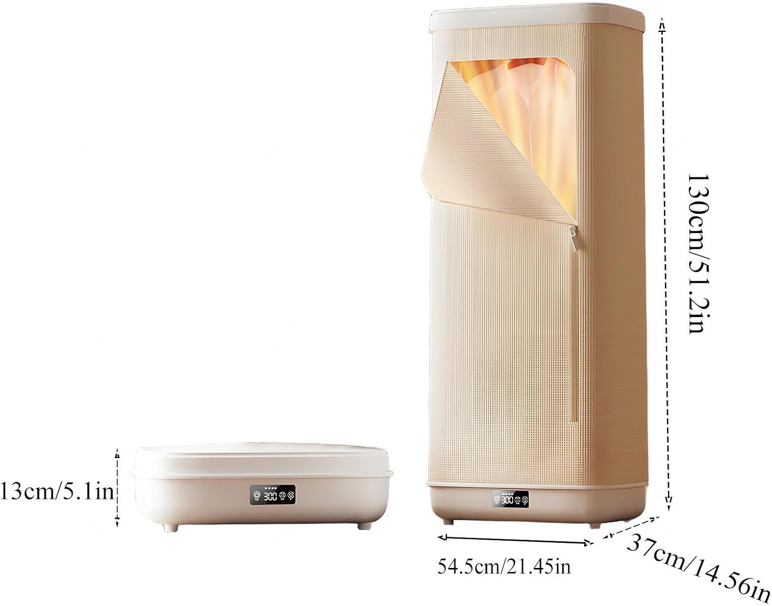 ポータブル衣類乾燥機 二重層 衣類乾燥機, コンパクト折りたたみトラベル乾燥機 900w 旅行 自宅 アパート 寮 タイミング機能