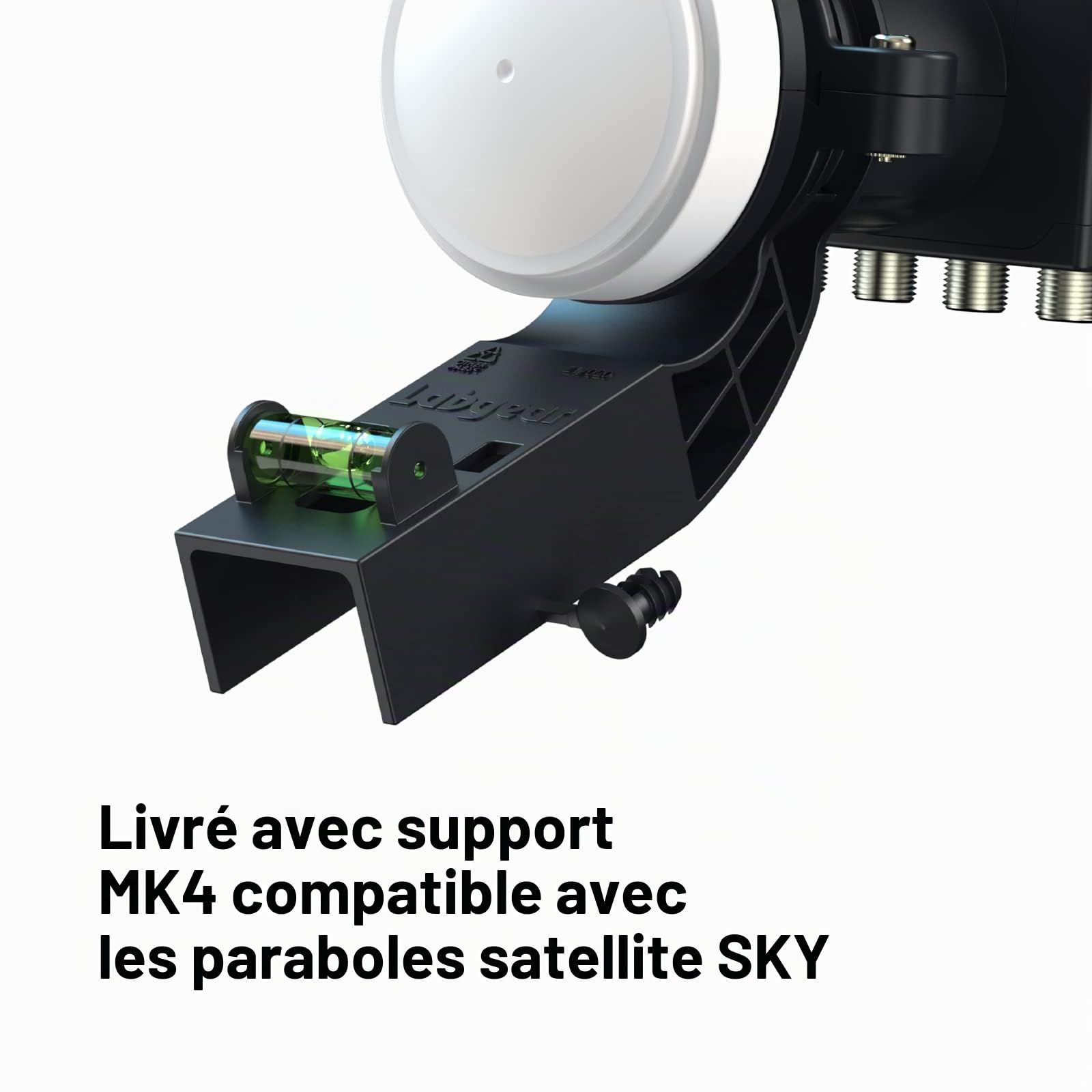 Visiblewave 4K Quad VK4L 4 Sortie HD pour SKY HD / Freesat HD avec support, Noir