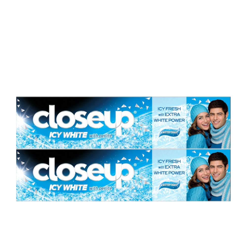 Close Up Icy White Winter Blast Toothpaste, 2 x 100 ml