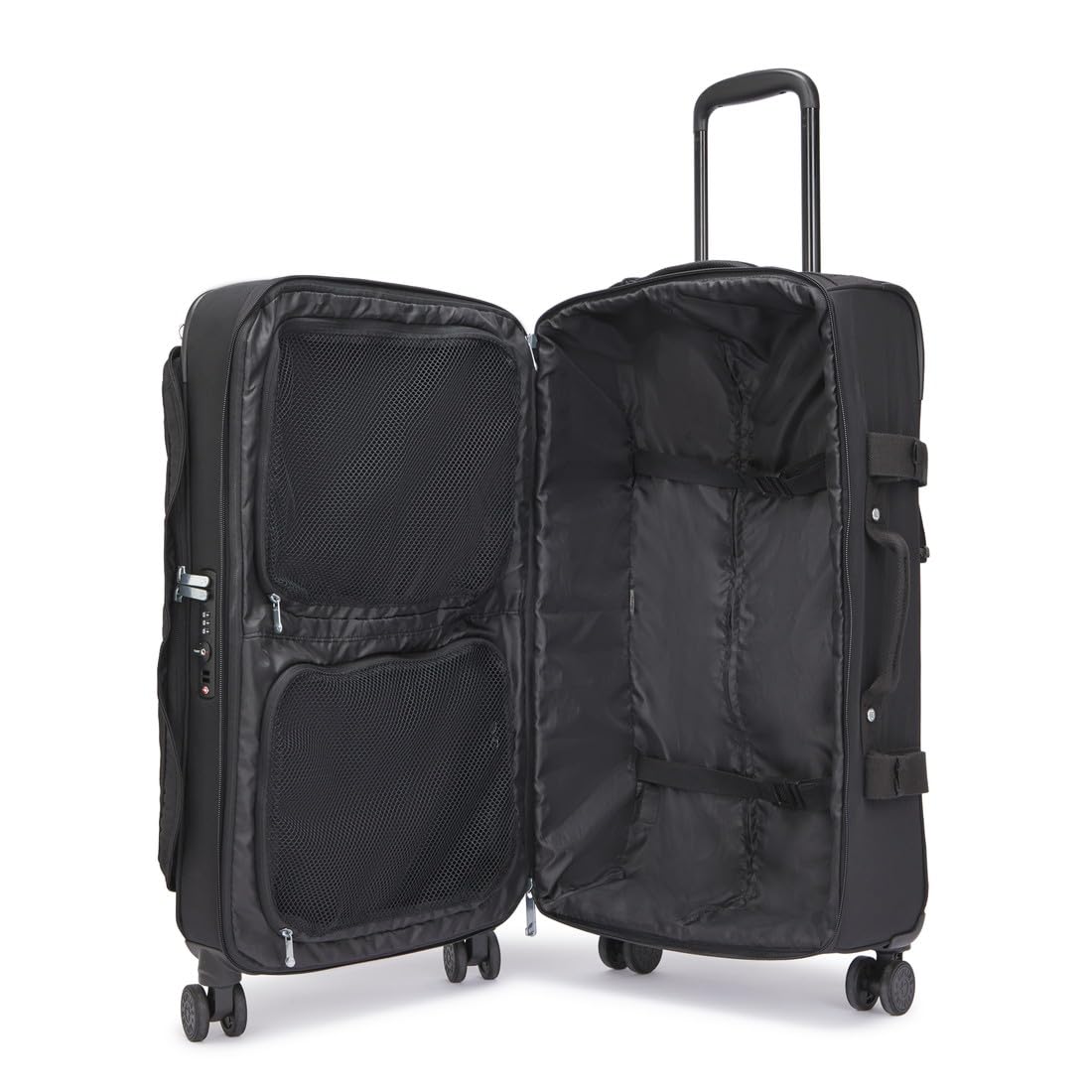 Kipling Spontaneous M Equipaje con Ruedas Medianas, Vertical, Black Noir (Negro)