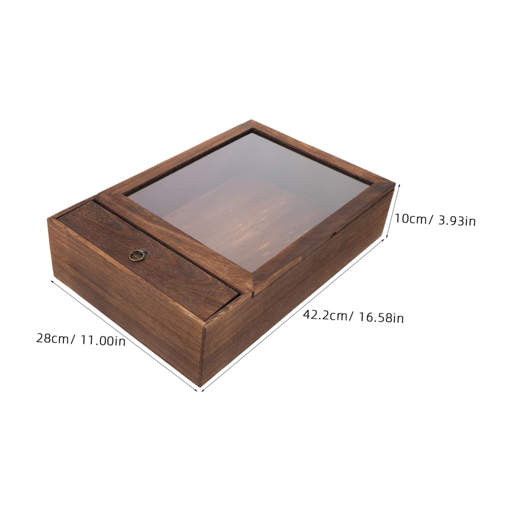 ULTECHNOVO Schmetterlingskasten mit Sichtfenster Holzrahmen für Trockenblumen und Insektenpräparatbox Kleine Schattenbox als Vitrine