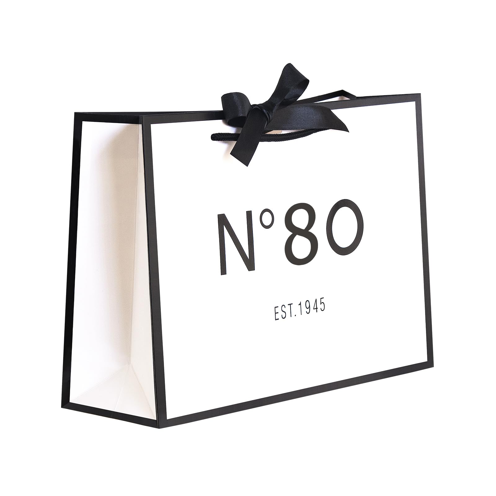 ANFENG 80th Birthday Keepsake Gift Vintage Bag Medium 13in for Women 1945 Mom Anniversary Novelty 80 Year Old Party Paper Bags Shopping Idea (Medium