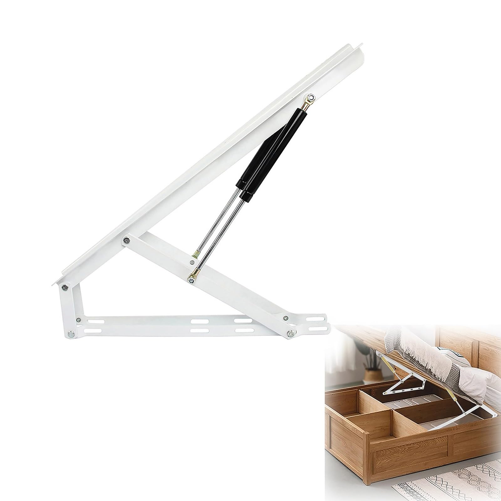 Mecanismo de elevación de cama plegable, soporte de elevación neumático, soporte de tapa con resorte de gas hidráulico, resortes de gas/puntales/puntales/soporte de elevación de amortiguador adecuado