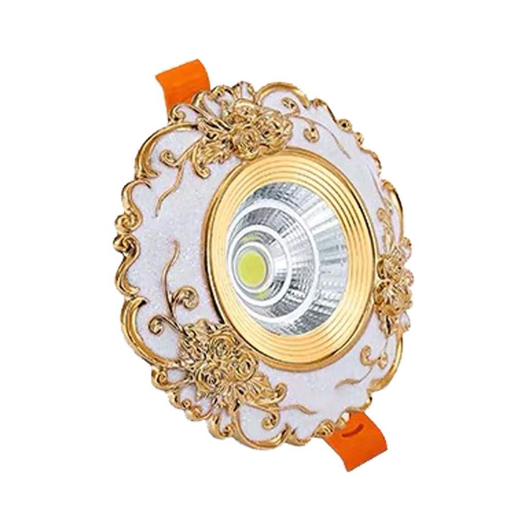 HynJGih Downlight Led Spotlight Ceiling Light Luxury Hole Lamp Embedded Living Room Luxury Concealed Downlight(B,7w)