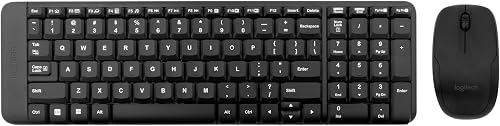 Logitech MK220 Wireless Keyboard and Mouse Combo | Compact Design | Long Battery Life | USB Receiver | Black | Genuine Parallel Import