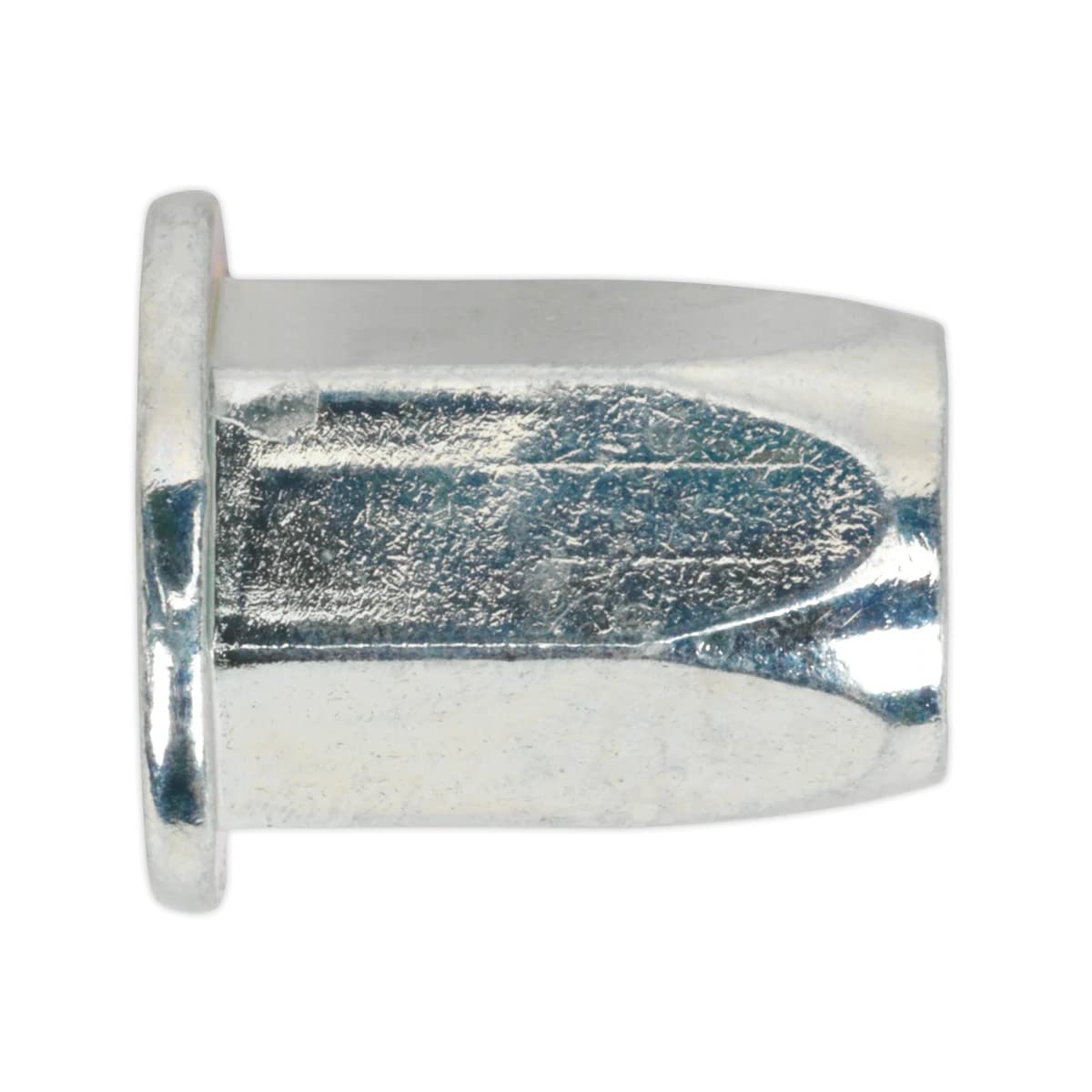 Sealey Silver Tifhm8 Threaded Insert (Rivet Nut) M8 Full Hex Standard Flange Pack Of 50