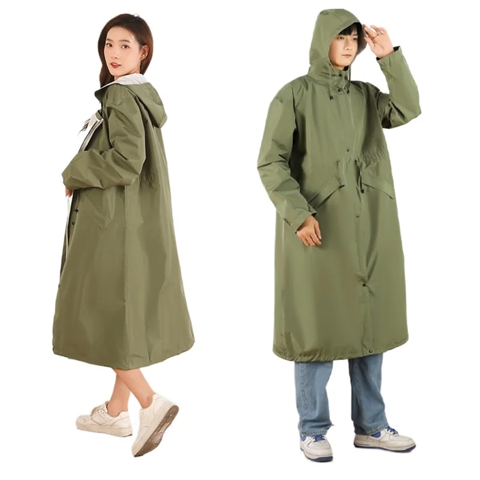 Chubasqueros Impermeable Gabardina larga impermeable for mujer, unisex, for exteriores, senderismo, poncho de lluvia resistente