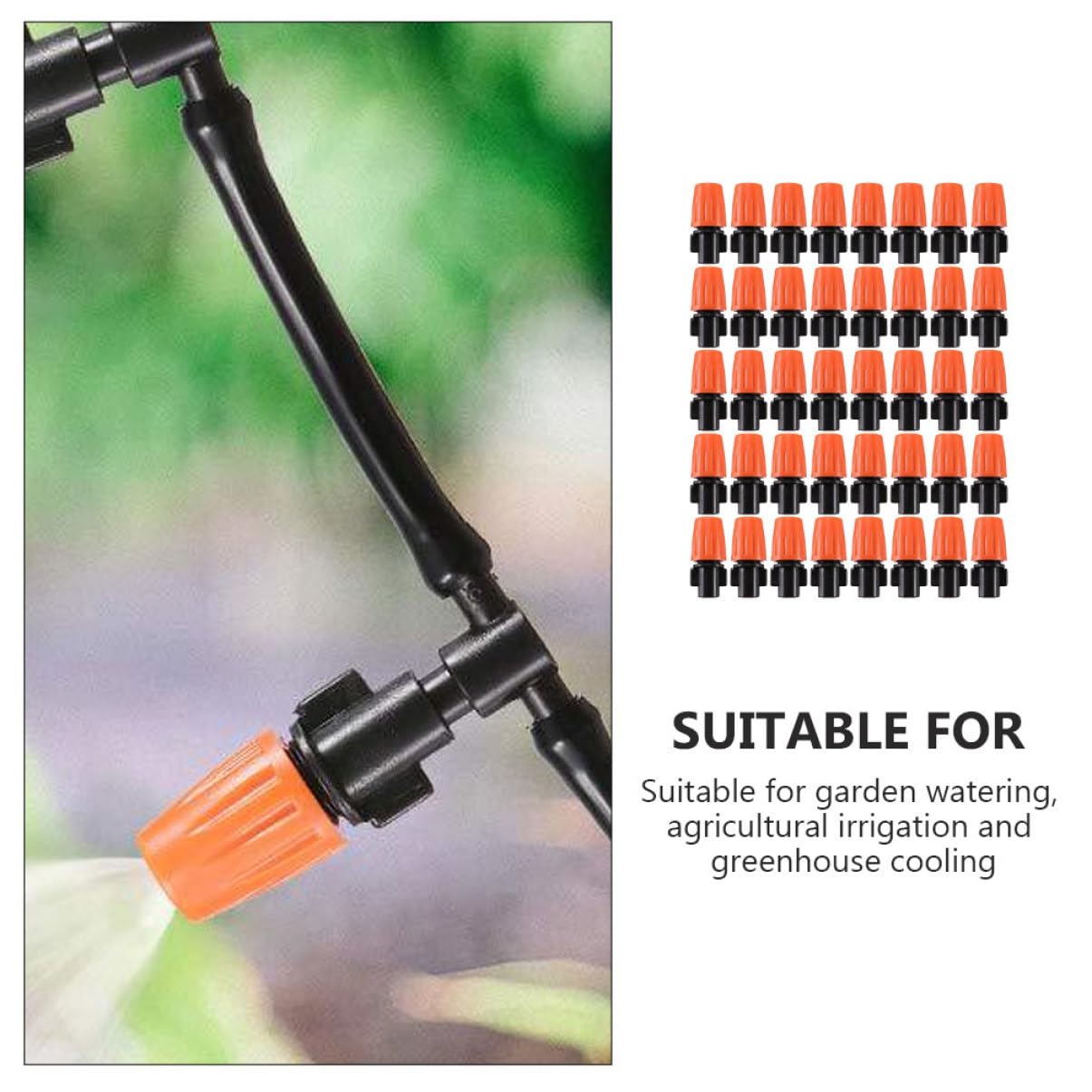 SUPVOX 5 Set Mister Ugelli Di Irrigazione A Goccia Testine Di Irrigazione Decreazione Di Irrigazione Del Prato Ugelli Per Irrigazione Plastica 40 Pezzi * 5