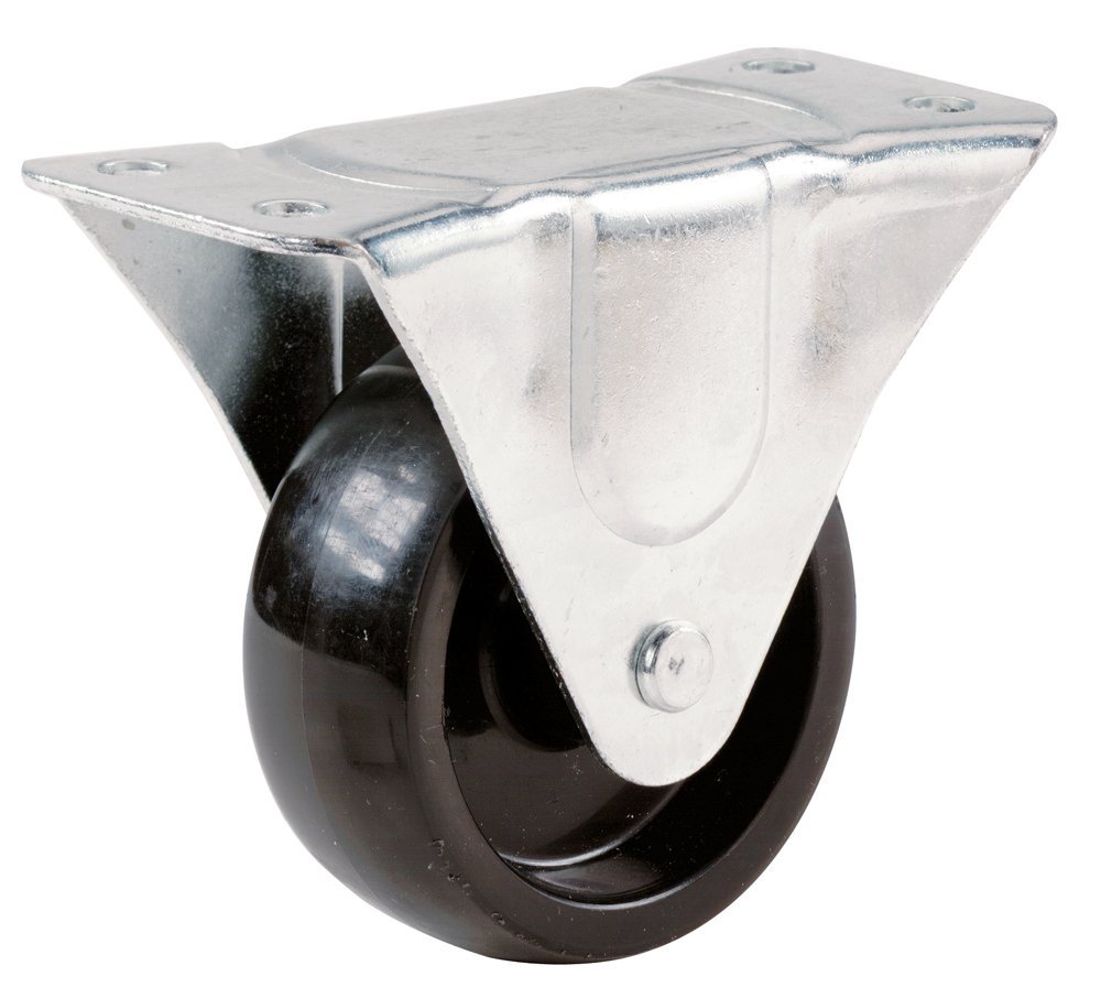 Shepherd Hardware 9483 Heavy Duty Fixed Caster, Black, 75mm, 3"