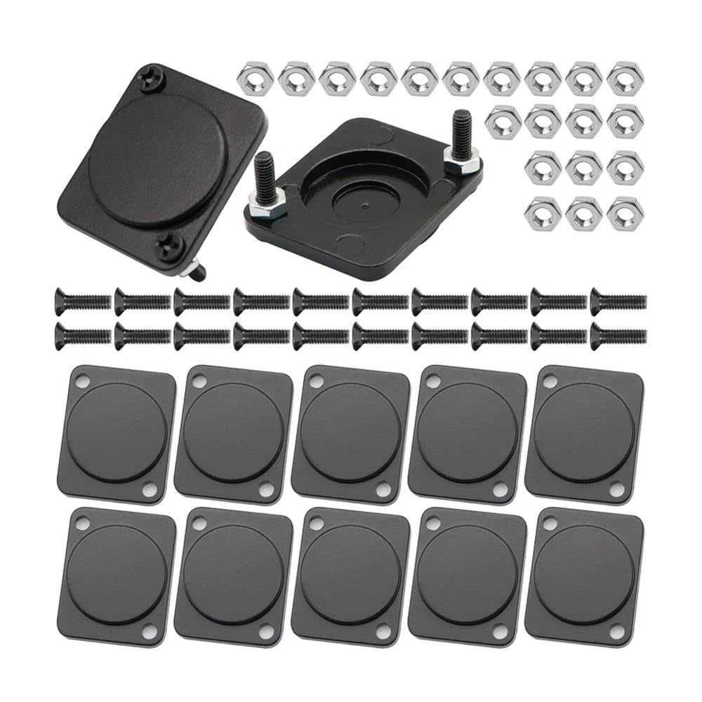 Panel Mount Blank Plate Rack Mount Plate for Chassis Connectors and XLR Connectors