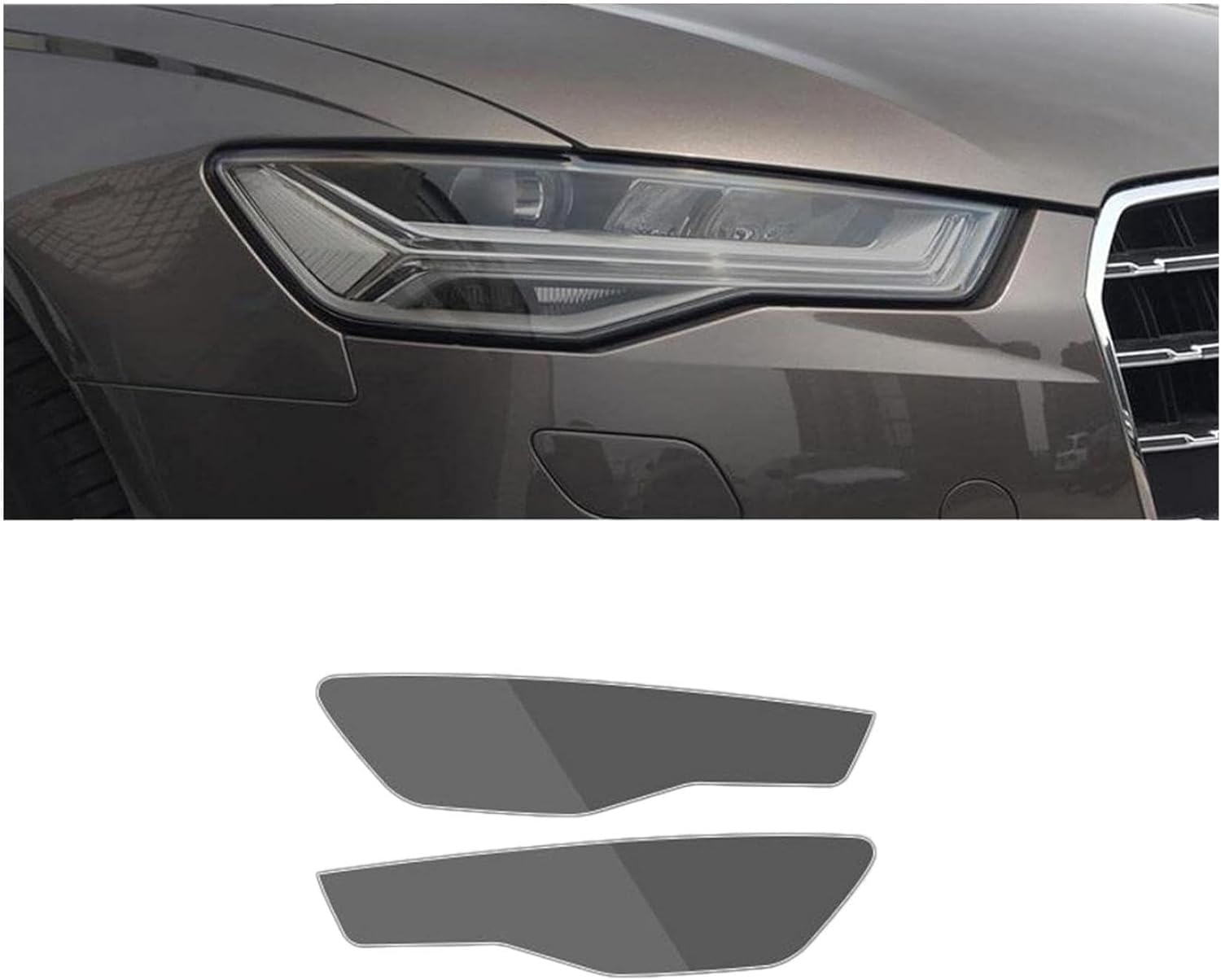 SamLng Car Front Light Film for A6 2016 2017 2018 Precut Headlight Protective Film Car Front Headlamp Protection Film car Lights Film Headlight Anti-Scratch Non-Yellowing Protective Film