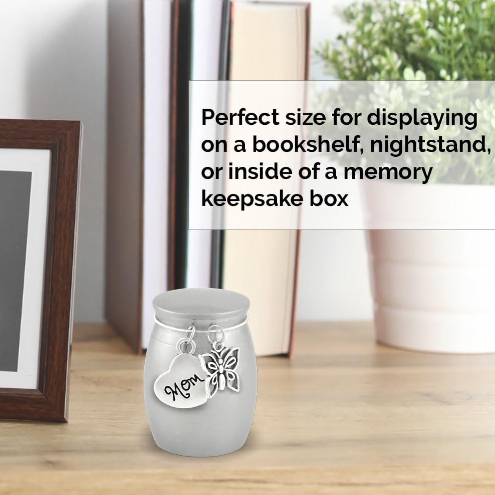 Small Urn for Mom Butterfly Keepsake Miniature Ashes Holder for Loss of Mother for Cremation Ashes Memorial - Image 5