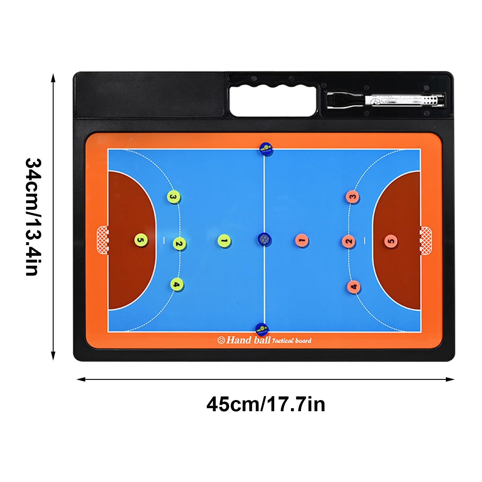 Lavagnetta Pallamano, Appunti per Istruttore di Pallavolo, Materiale Resistente, Elegante e Pratica, Facile da Trasportare, con Comodo Vano Porta-penne