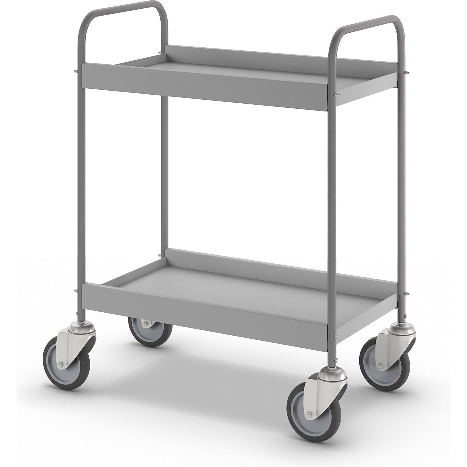 eurokraft | Chariot à Plateaux | 4 roulettes pivotantes | Ø roulettes 125 mm