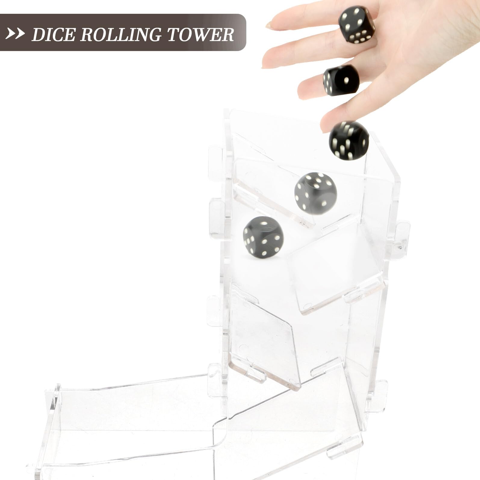 Spielwürfelturm aus Acryl für Rollenspiele, 1 Stück