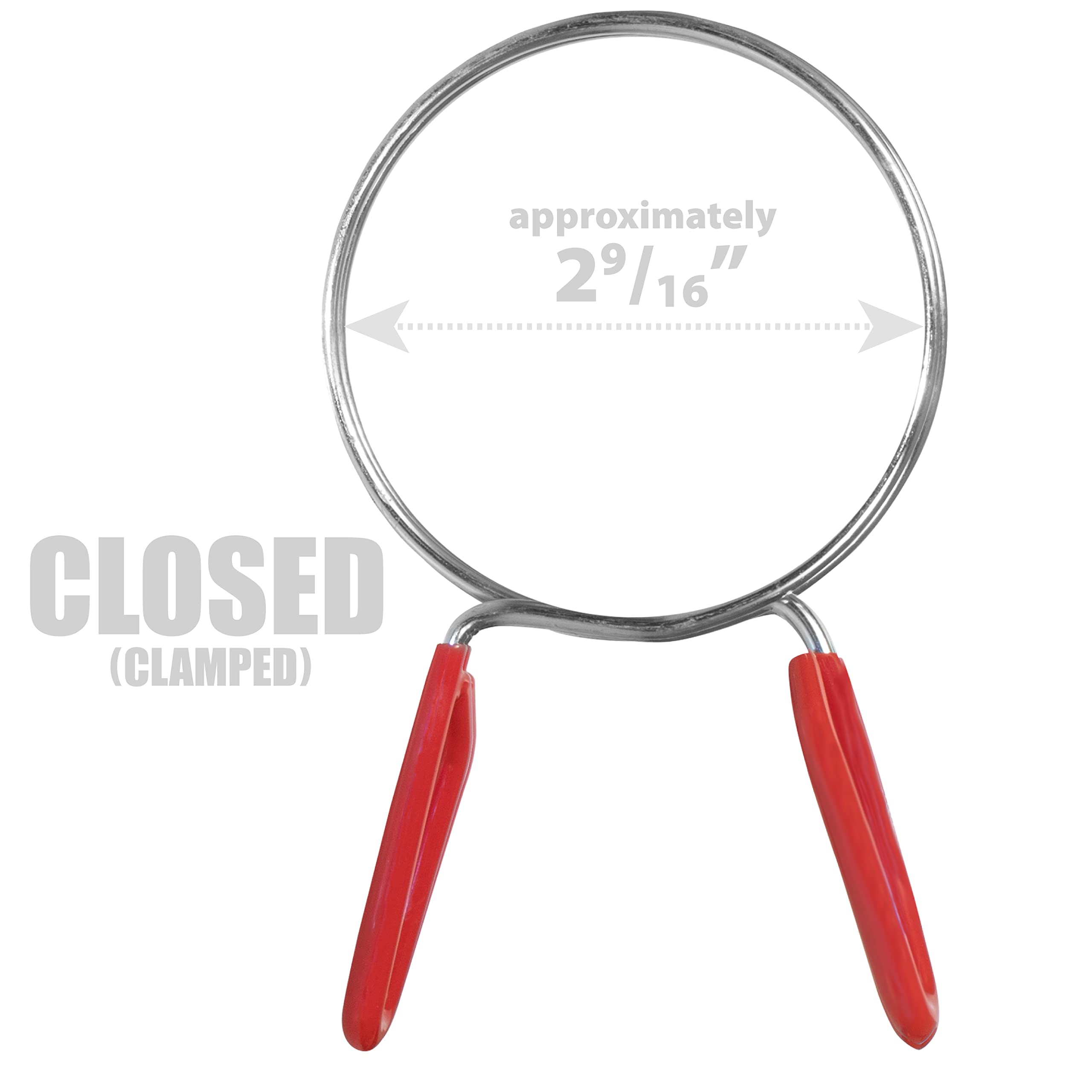 EZ-Release Schlauchschelle Für Staubsammler – 6 Stück, 6,4 Cm – Einfaches Lösen Durch Druckgriffe, Aus Stahl