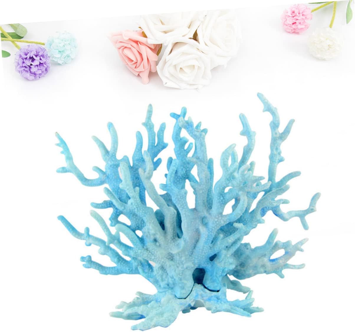 DOITOOL 6pcs Artificial Coral Aquarium Decoration Lifelike Resin Fish Tank Ornament Safe for Fresh Easy to Clean Coral Landscape Realistic Underwater Decor