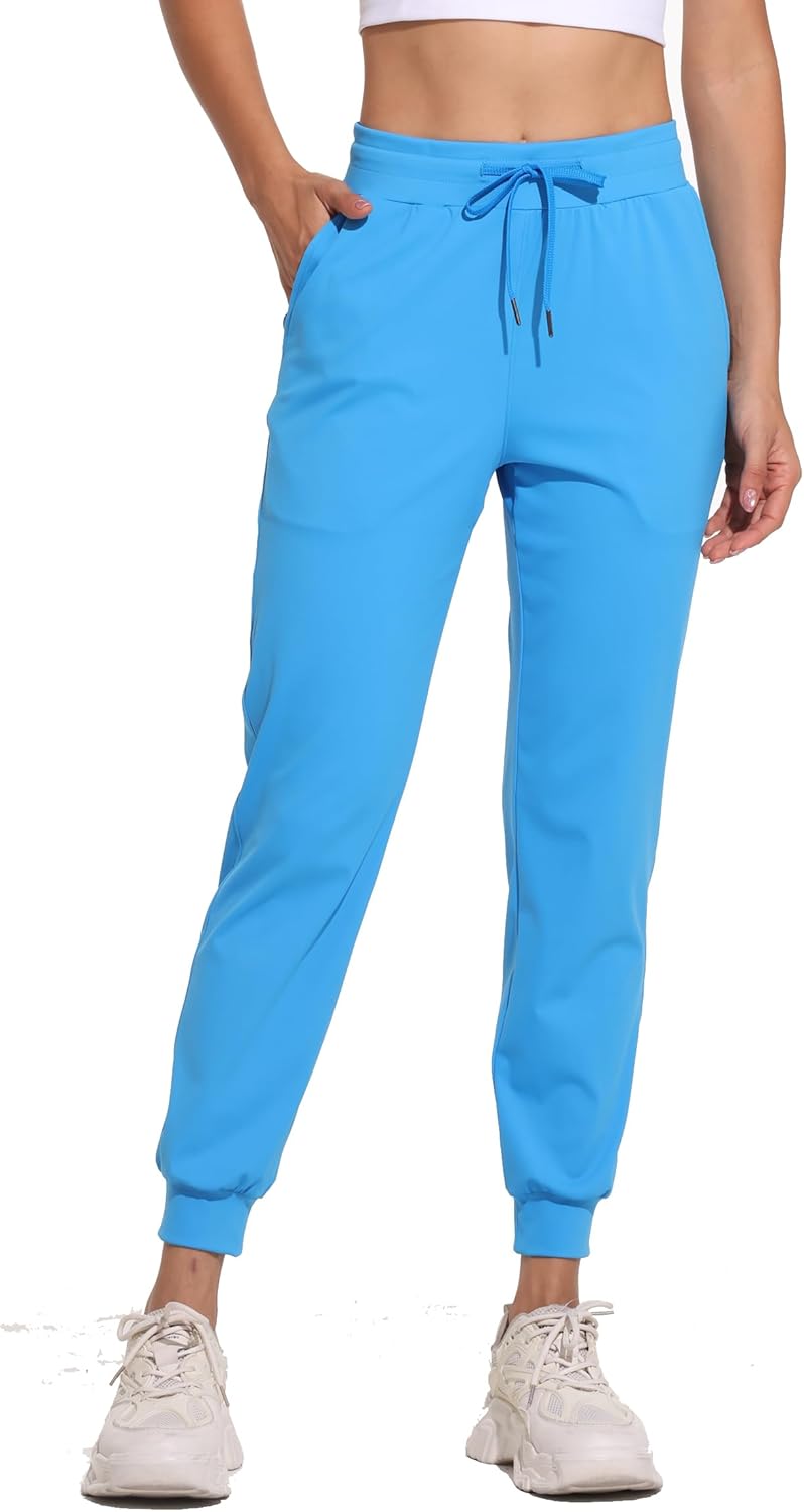 Womens Athletic Joggers Track Pants Gym Wear Workout Running Sweatpants with Pockets Travel Casual Stretch Bottoms