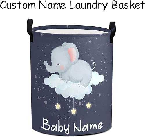 Miniatura 7 de Cesta de lavandería personalizada para bebés con nombre para niños y niñas, cesta de lavandería personalizada para bebés con asa, organizador