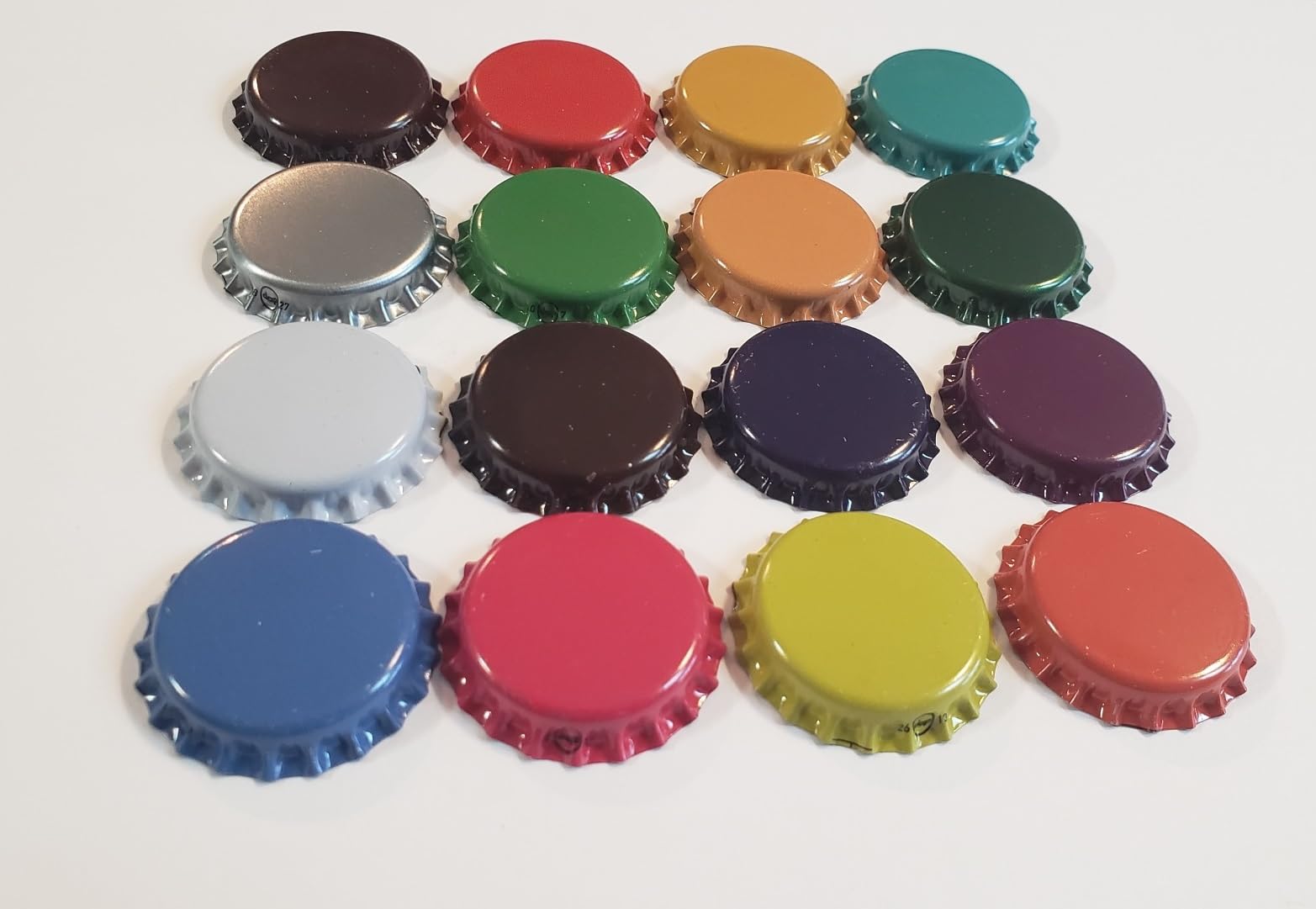 100 Bouchons De Bouteille De Bière Aplatis - Couronne - Couleurs Plates (rouge, Bleu, Rose)
