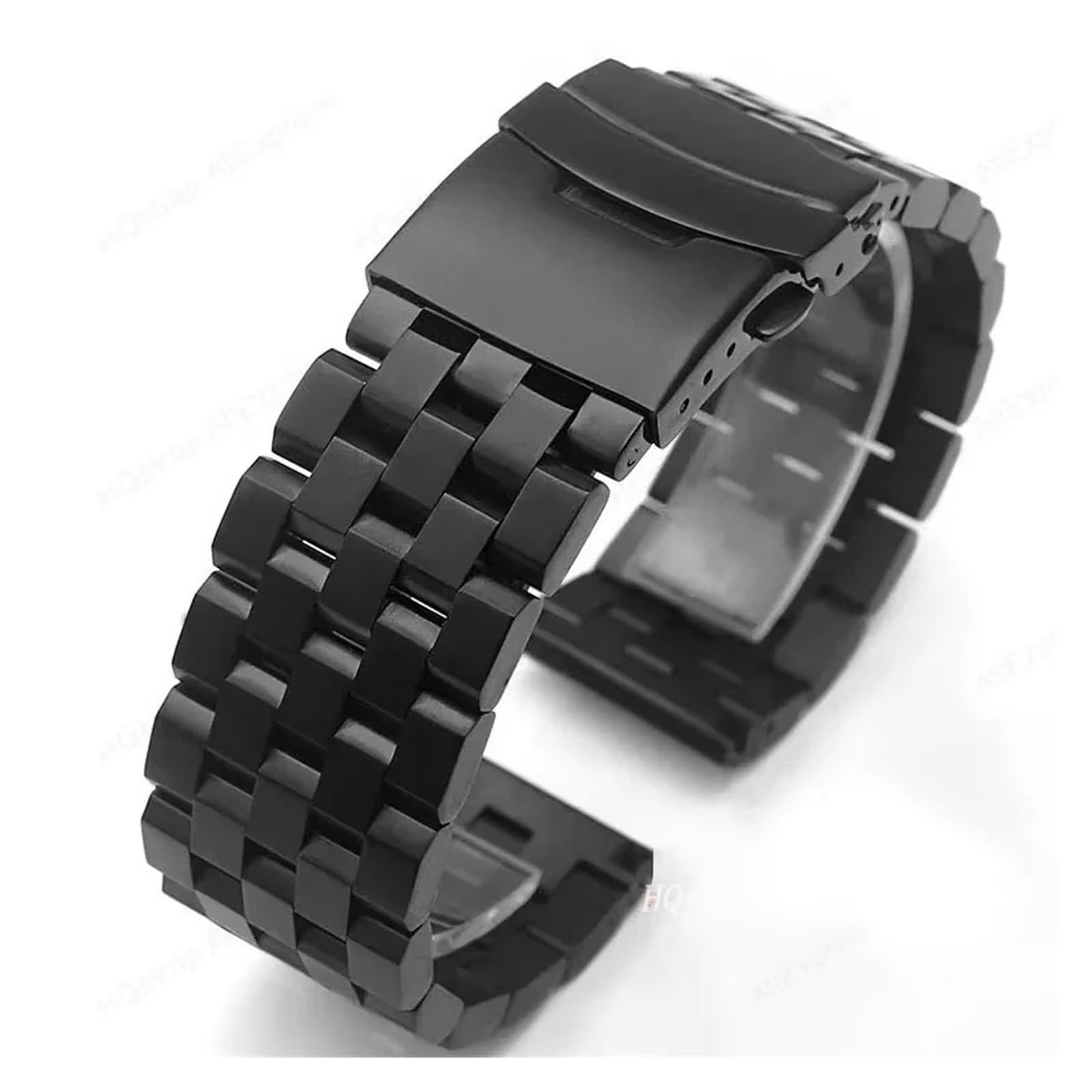 Genérico NASUNJIA Correa de acero inoxidable macizo de 20 mm, 22 mm y 24 mm for reloj inteligente, repuesto for hombre, correa de negocios, herramienta de metal.