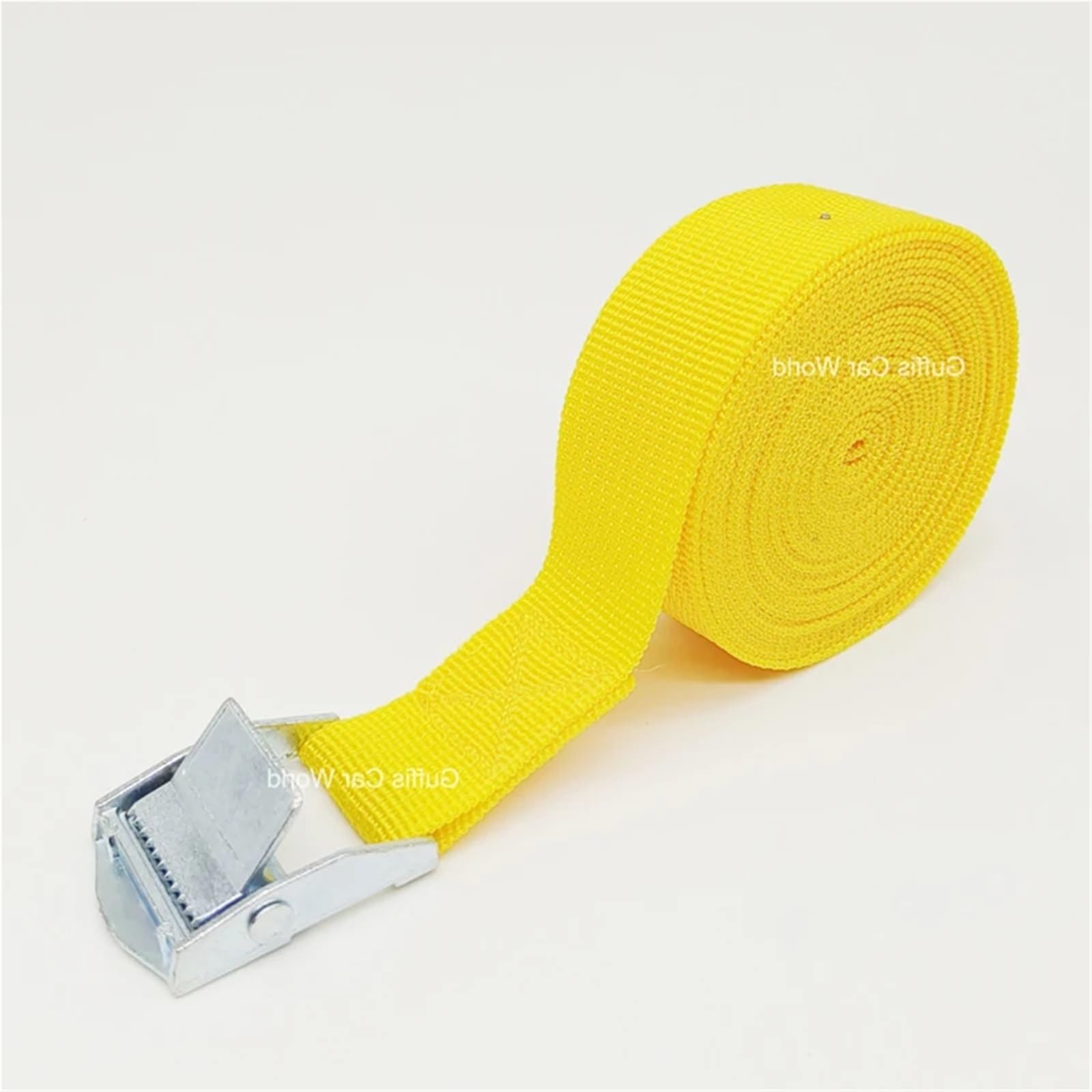 Tie Down Strap, 4M Cargo Straps with Buckle Tie-Down Belt for Motorcycle Car Bicycle Metal Tow Rope Strong Ratchet Fixing Belt for Lugga Bag(1x Yellow)