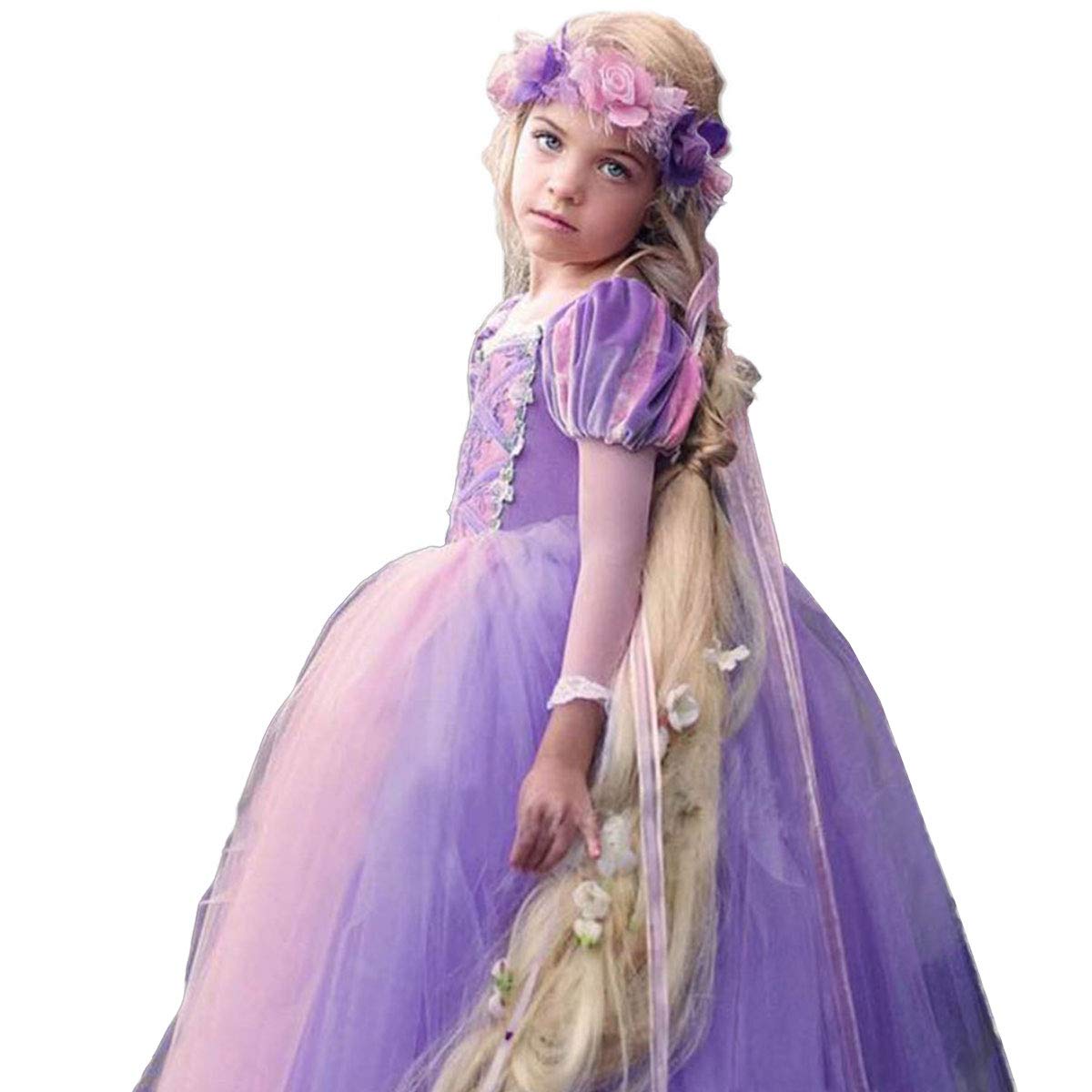 Amazon.co.jp: [JOLUCE] 本格的 ラプンツェル ドレス コスプレ 子供