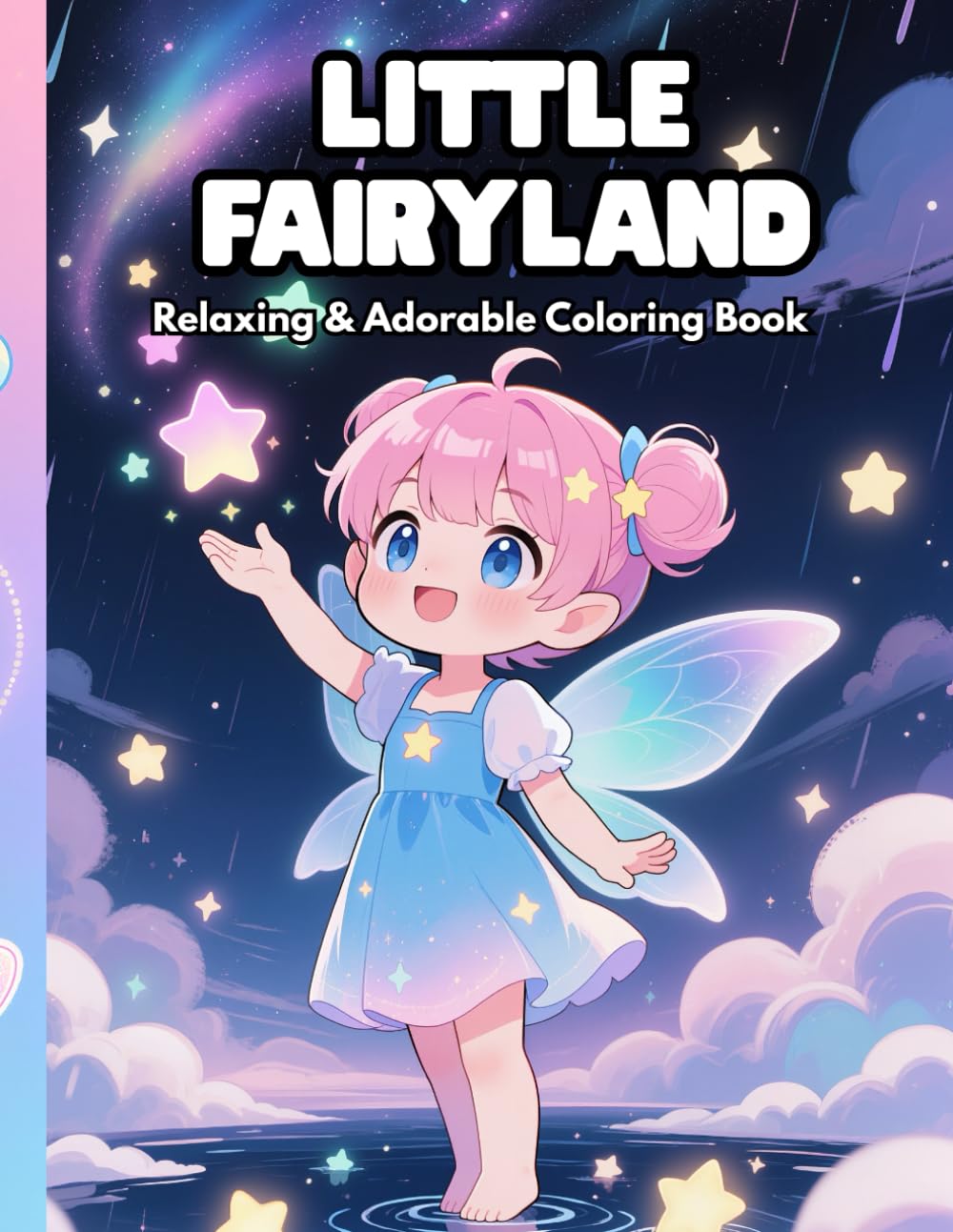 Little Fairyland: Relaxing & Adorable Coloring Book: Cute Fairies, Magical Creatures & Cozy Fantasy Scenes for Stress Relief, Mindfulness and Creativity