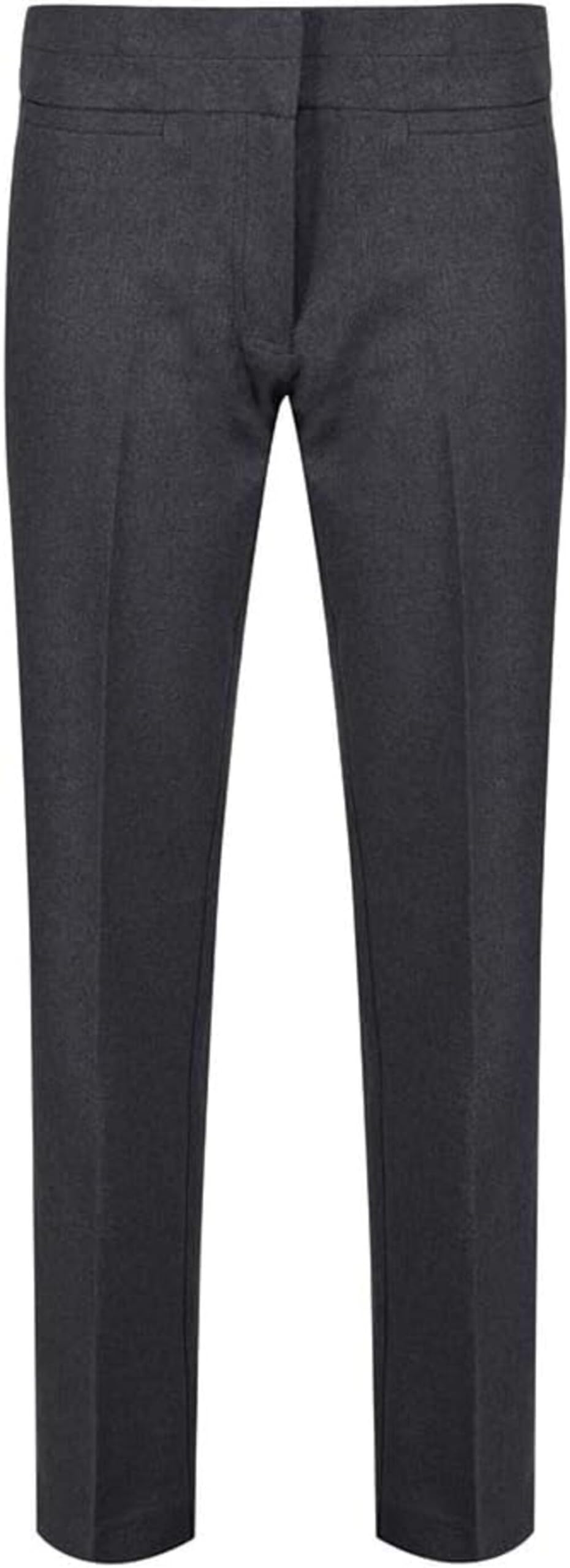 Trutex Girls Graphite School Trousers – Contemporary Trouser Straight Leg Adjustable Waist, Stain Resistant School Uniform Trousers - 32R