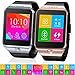 CNPGD All-in-1 Watch Cell Phone & Smart Watch Sync to Android iOS Smart Phone (Gold)