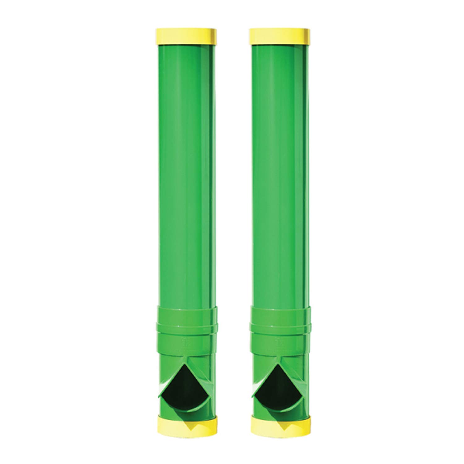 Rugged Ranch High End Hen Elevated 10 Pound PVC Poultry Feeder and Mounting System for Any Style of Coop, Green (2 Pack)