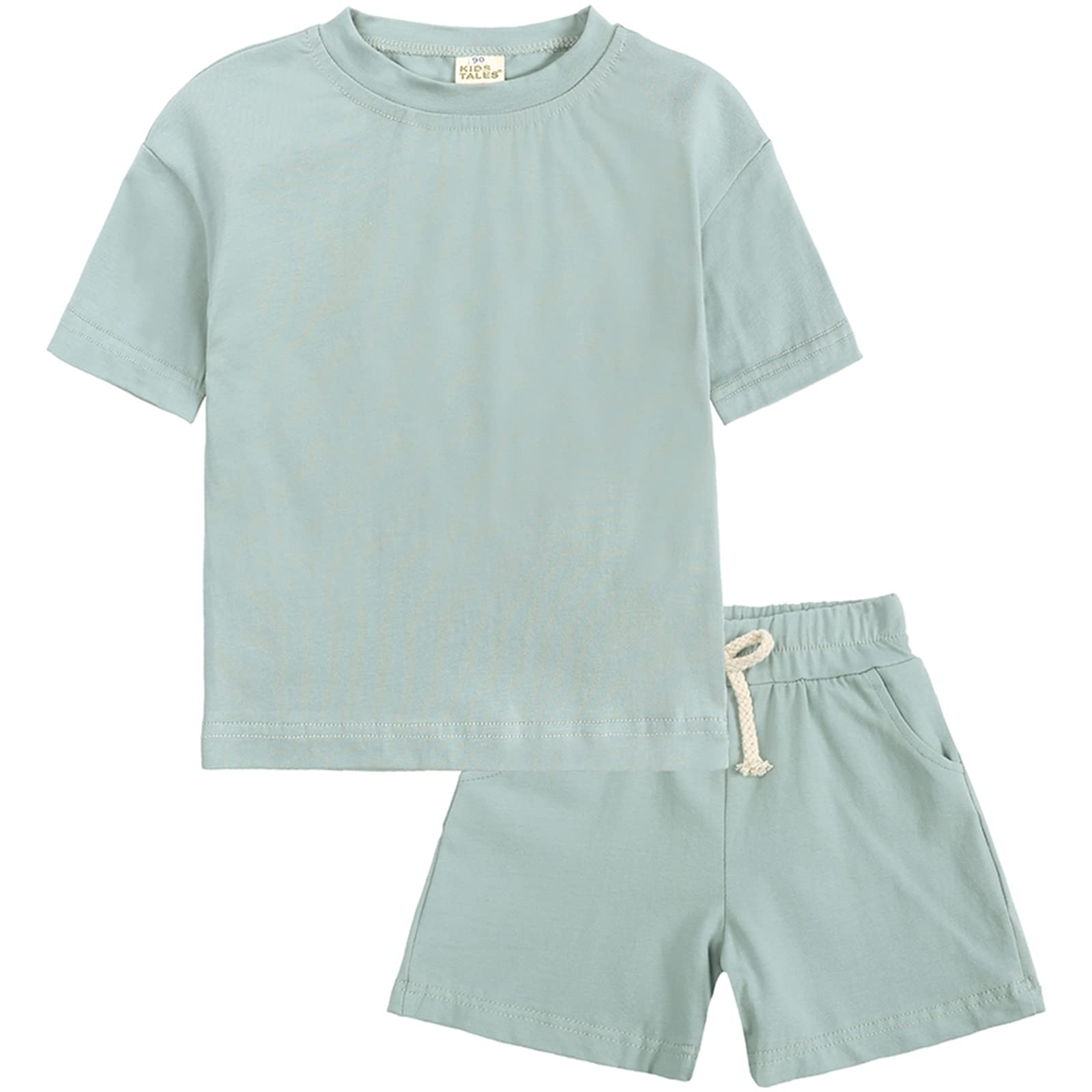 amropi Bebé Niña Conjunto de Camiseta y pantalón Corto 2 Piezas Traje de Verano para 0-8 años