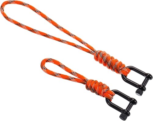 PATIKIL Cordón de muñeca con anillo en D en forma de U cierre de metal