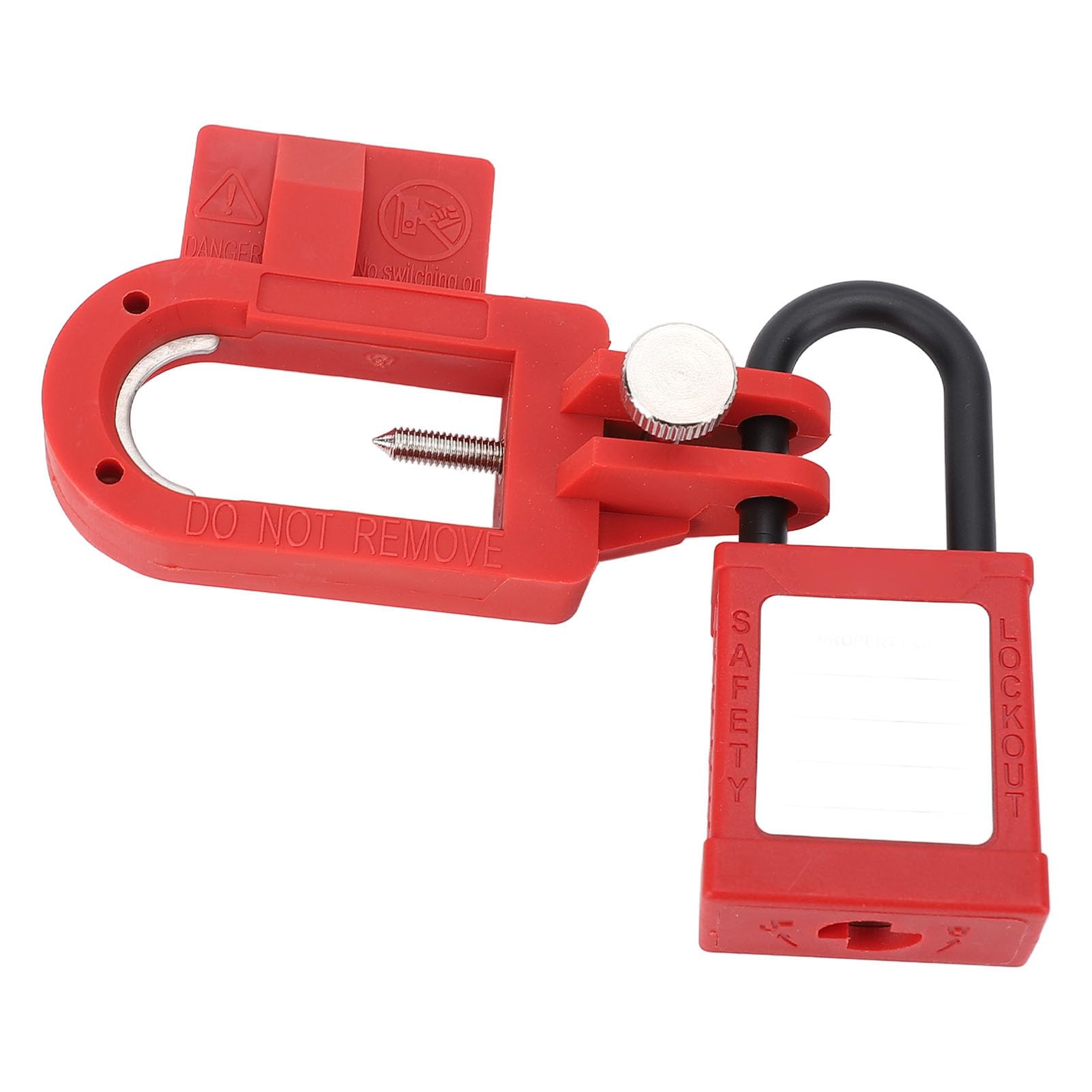 Circuit Breaker Lockout, Plastic Tagout Breaker Box Lock with 2 Keys Breaker Lock Out Device for Securing Valve Electrical